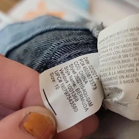 Bandolino Sky Blue Denim Shorts - Picture 7 of 7